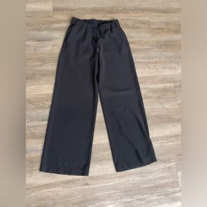 Wide legs On the fly pants (woven) full length